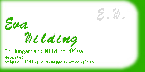 eva wilding business card